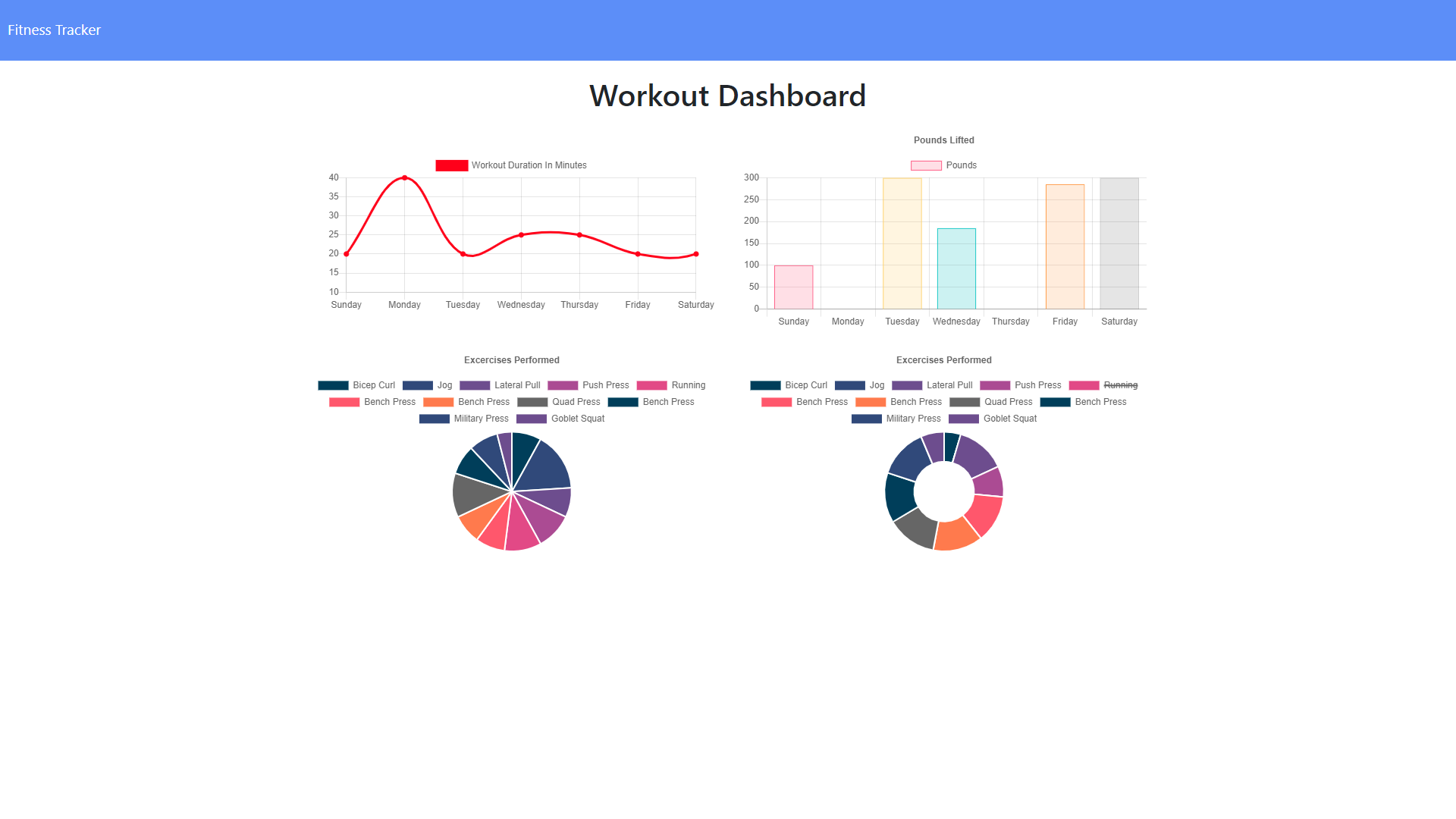 preview of Workout Tracker